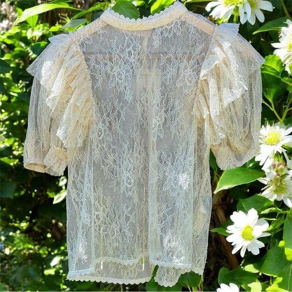 FREE PEOPLE SECRET ADMIRER LACE Top NWT - Picture 2 of 16